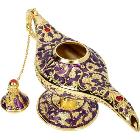 Brûle-Parfum Pourpre Détails Délicats et Design Creux Sculpté en Alliage de Zinc Style Indien, Décoration Parfumée pour Sauna et Chambre (1/5)