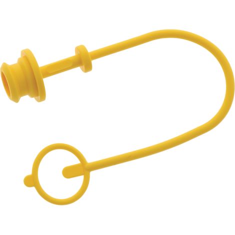 Tapa antipolvo para enchufe DN12, color amarillo, 25 unidades.