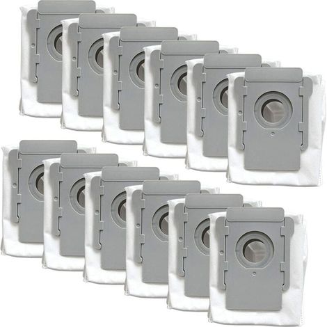 12 Sacchetti per aspirapolvere per iRobot Roomba iys Series i7 (7150) i7+ i7Plus (7550) s9 (9150) s9+ s9 Plus (9550, 955020) Robot Aspirapolvere con Base di Pulizia Sacchetto per la Polvere Automatico
