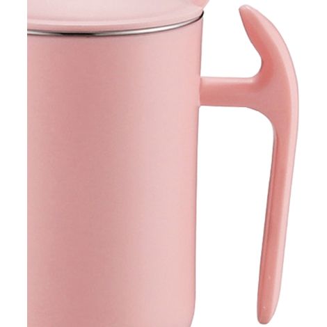 Tasse moderne style ins en acier inoxydable 304, tasse à café européenne créative, isotherme pour bureau, rose sakura 550ml (1/3)
