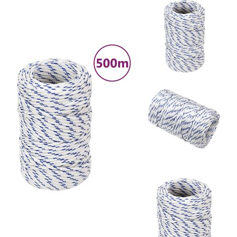 Corde de bateau Blanc 2 mm 500 m Polypropylène - Corde Bateau - Corde Polypropylene - Corde Marine - Amarrage - Voilier (1/5)