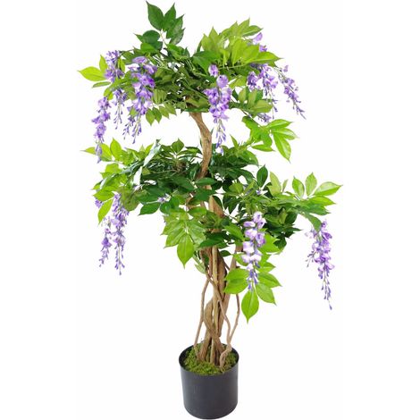110cm Artificial Purple Wisteria Tree (1/3)