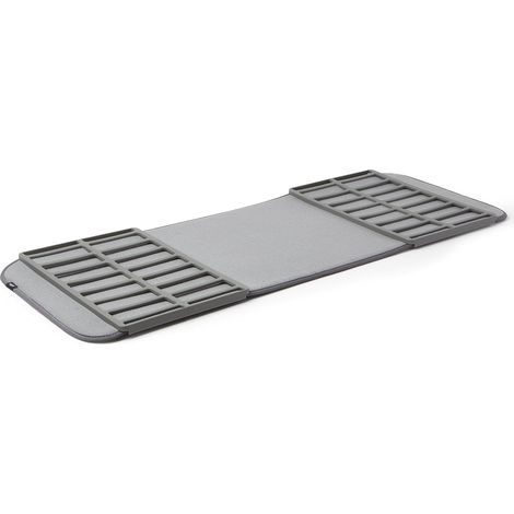 Tapis de séchage pliable pour bottes et à chaussures, lavable en machine. Accueille 4 paires de chaussures, coloris gris anthracite. (1/5)