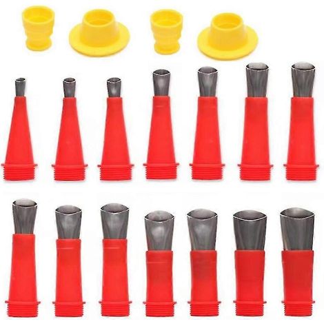 18 embouts applicateurs de mastic en acier inoxydable pour la finition de colle et de mastic silicone - Tool-haoyi (1/5)