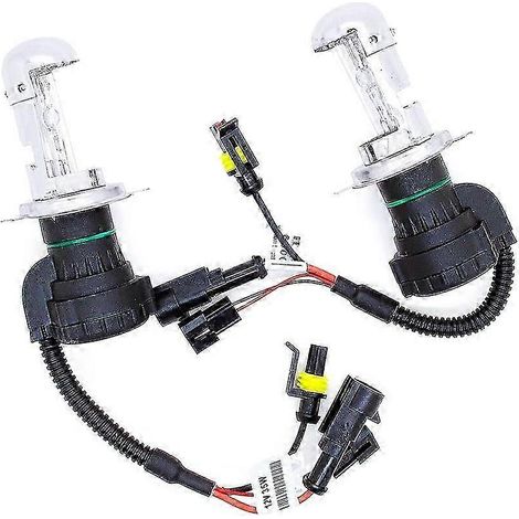 Kit de remplacement pour phares bi-xénon 12 V (2 ampoules H4 35 W/55 W, feux de route/croisement) pour voiture. Température de couleur : 4 300 K, 6 000 K, 8 000 K, 12 000 K. (1/4)