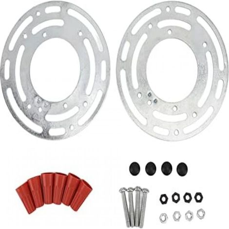 Support Universel pour Luminaire - Barre Transversale Ronde - Diamètre 10,2 cm - Pour Applique Murale Plafonnier Lustre - Lot de 2