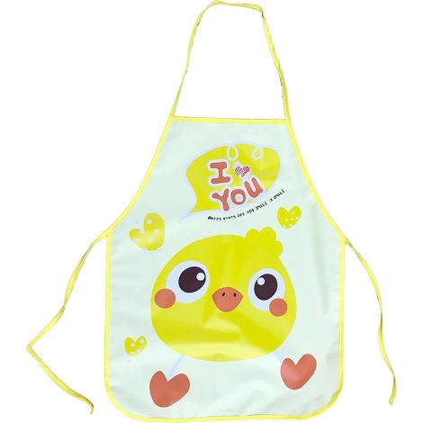 Tablier Enfant Sans Manches Jaune pour Cuisine Peinture Tâches Ménagères (1/5)