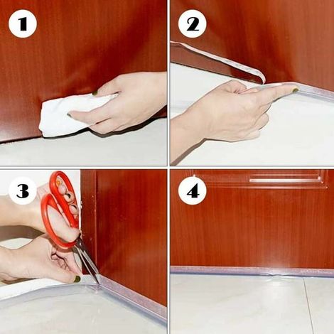 Joint de Porte en Silicone Transparent, 5m Ruban Auto-adhésif Étanche Bande de Calfeutrage Adhésive pour Bas de Porte, Isolation Acoustique et Thermique, Coupe-Froid (1/3)