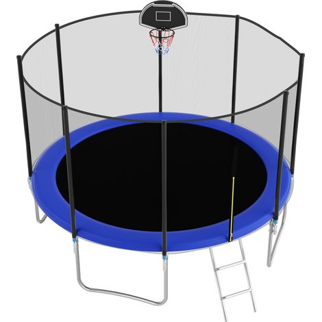 Trampoline extérieur 366 cm avec armature renforcée en acier galvanisé et filet de sécurité pour enfants et adultes (1/5)