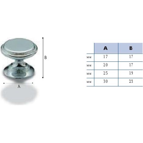 POMOLO ART. PO174 MM.17/C ORO L.. Prezzo per 1 pezzo. (1/5)