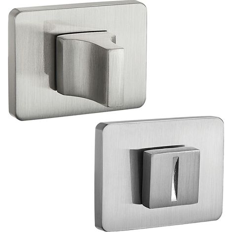 Letrero rectangular para puerta de baño LP2 con roseta de satén para baño (1/3)