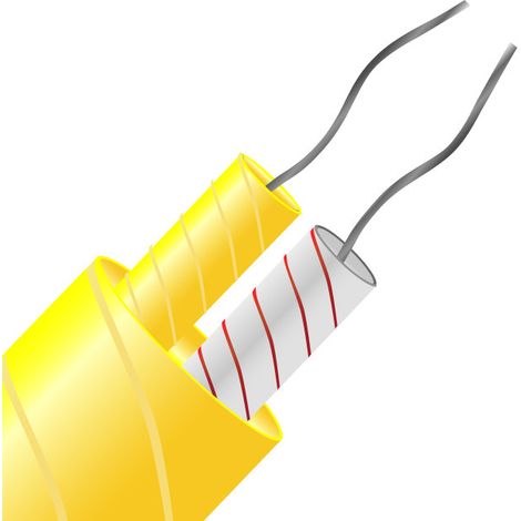 Câble pour thermocouple type K RS PRO, 10m, Non blindé, temp. max. +350°C, gaine Fibre de verre ( Prix pour 1 )