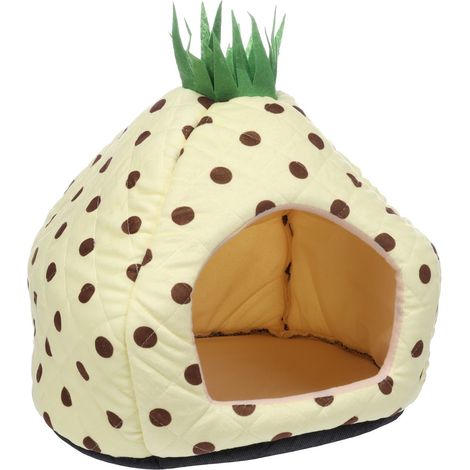 Panier espace de sommeil 38 x 38 x 40 cm Olga l'ananas Jaune (1/3)