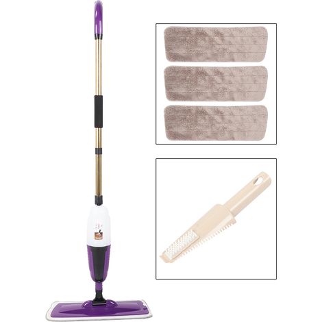 Mopa Rotativa con Pulverizador 600ml, Cabeza 360° y Mango Ajustable 125cm – Ideal para Limpieza de Suelos en el Hogar (1/5)