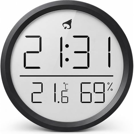 Thermo hygromètre numérique Petit réveil avec température et humidité Design magnétique à suspendre 3 types de placement (1/5)