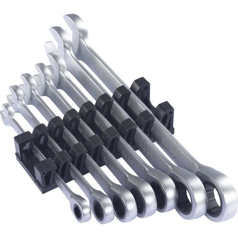 TOOLCRAFT TO-9626412 Ratschen-Einringschlüssel-Satz 7teilig Schlüsselweite (Metrisch) 8 - 19 mm