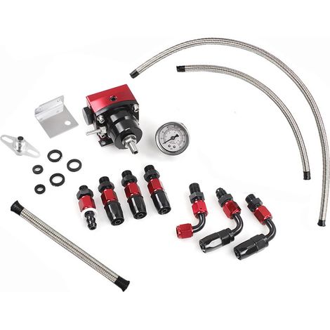 Fahrzeugmodifikation: Kraftstoffturbolader, Kraftstoffventil, Druckregler, Ölkühleranschluss, Ölleitungssatz – Schwarz und Rot (Kraftstoffturbolader) (1/4)