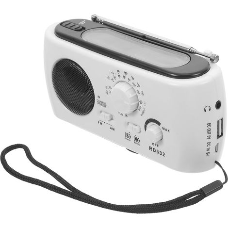 Radio Solaire Urgence à Manivelle Lampe Torche LED Portable et de (1/5)