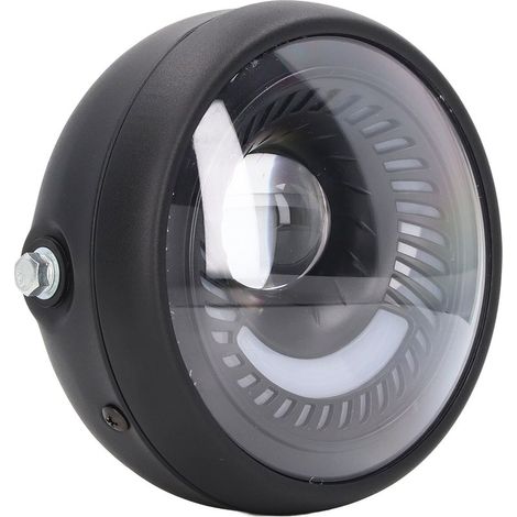 Phare LED rond 6,5 pouces pour moto et scooter, étanche IPX66, rétro design (1/5)