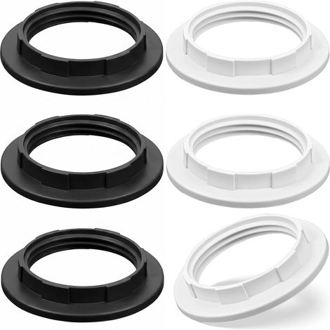 6 Pieces Lamp Shade Reducer Rings Outer Plastic Mounting Ring E27 Base Plastic Mounting Ring Adapter Ring Lamp Parts (1/5)
