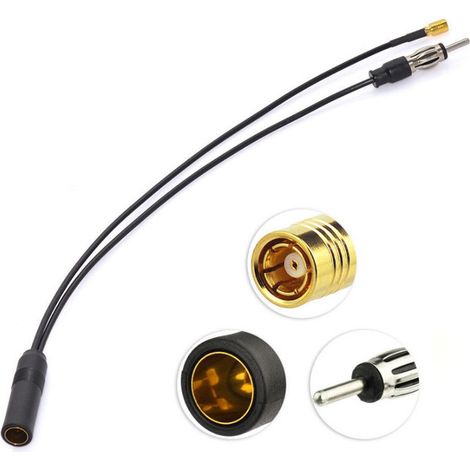 Autoradio DAB+FM - AM - convertitore antenna - sdoppiatore cavo SMB DIN - modifica accessori auto (1/3)