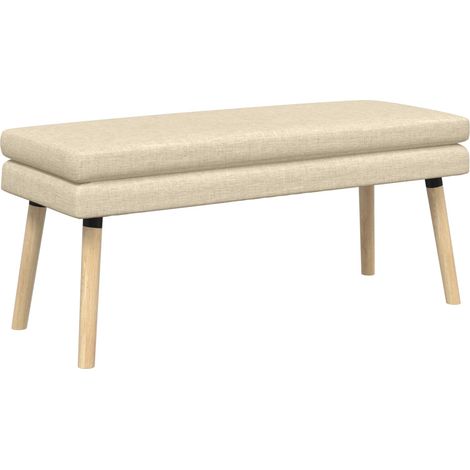 Doppellagige Bank Creme 110 x 40 x 47 cm Stoff vidaXL