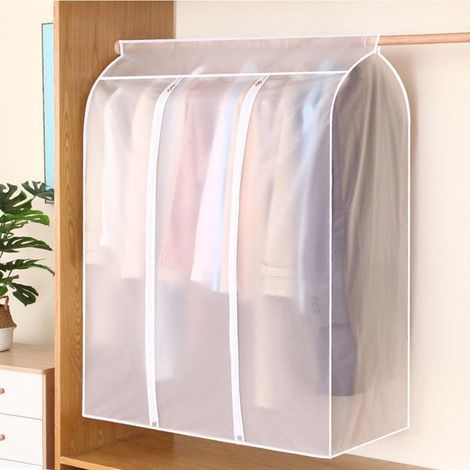 Housse de protection pour vêtements, anti poussière, haute qualité, idéale pour penderie et tringle à vêtements, 120 x 120 cm. (1/5)