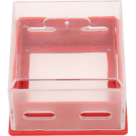 Couvercle transparent pour interrupteur à bouton-poussoir avec vision transparente, verrouillage de commutateur de conversion électrique industriel pour boutons d'arrêt d'urgence (1/4)