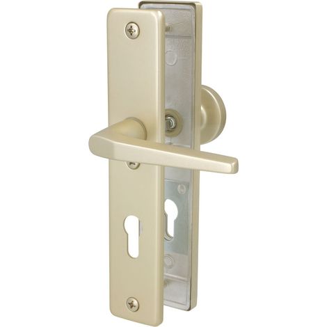 Alpertec Schutzbeschlag Tira Drücker/Knopf Aluminium neusilber 72 mm Türbeschläge