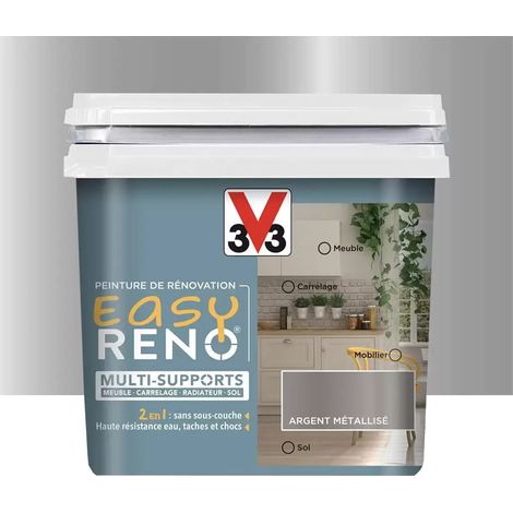 Peinture Multi-Supports V33 Easy Réno Argent 0,75 L