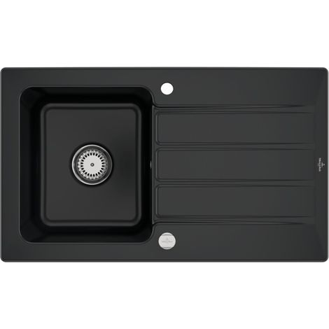 VB Einbauspüle Architectura 50 335002 860x510mm Rechteck Pure Black