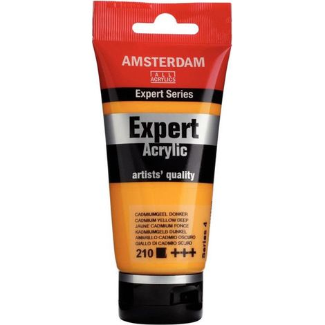 Peinture acrylique - Royal Talens - Amsterdam Expert - Jaune Cadmium Profond - 75ml - Mat (1/2)