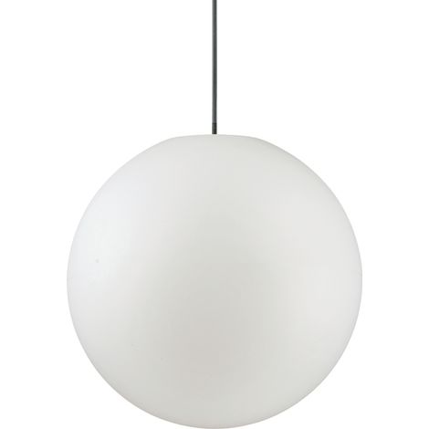 Ideal Lux Sole - 1 Light Medium Outdoor Globe Deckenpendelleuchte Weiß IP44, E27 (1/2)