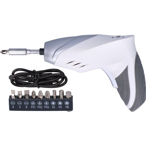 Avvitatore elettrico, trapano ricaricabile con punte magnetiche e luce LED, utensili elettrici da 3,6 V CC (1/5)
