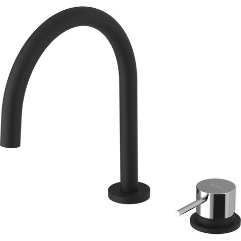 Mitigeur de lavabo 2 trous ULTRAMIX, noir mat/chrome