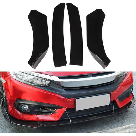 Frontstoßstangenspoiler in Hochglanzschwarz für Fahrzeugmodifikationen, gebogenes Design, universell für alle Fahrzeuge (Sperrgutversand). (1/5)