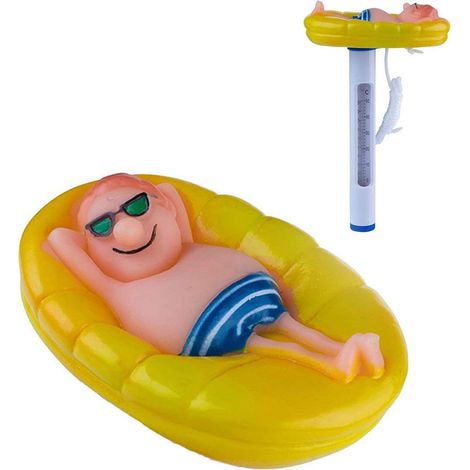 Thermomètre flottant pour piscine, design dessin animé, pour mesurer la température de l'eau des piscines, spas, jacuzzis et aquariums-AquaForge (1/5)