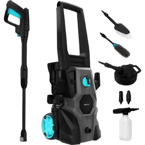Cecotec 08137 Limpiadora de alta presión o Hidrolimpiadora Vertical Eléctrico 468 l/h 1600 W Negro, Gris