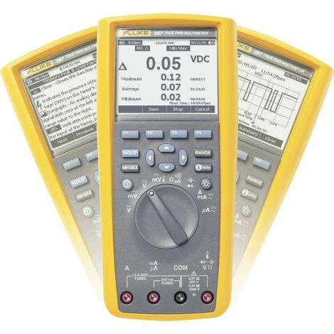 Fluke 287/EUR Multimètre numérique écran graphique, enregistreur de données CAT III 1000 V, CAT IV 6 (1/5)