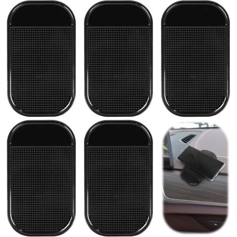 HOXILEELEO - Lot de 5 tapis de voiture antidérapants, support de téléphone antidérapant pour tableau de bord (1/4)