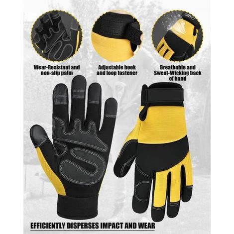 Gants Anti Coupure - Résistance Abrasion 10x - Pour Tronçonneuse Et Jardinage - Taille XL (1/5)
