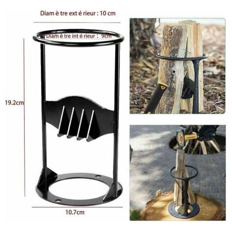 Pair Fendeuse à bois robuste, protocole manuel, fendeuse à bois fabriquée à partir de bois de chauffage léger, fendeuse à bois d'allumage, adaptée au camping familial en plein air, petite taille,TRIME (1/4)