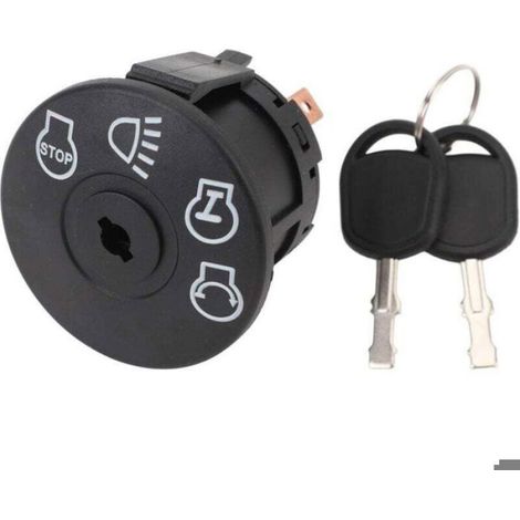 Interrupteur d'allumage tracteur tondeuse - LUSKYKA - 2 clés incluses - Compatibilité Troy Bilt, Cub Cadet, Mtd (1/4)