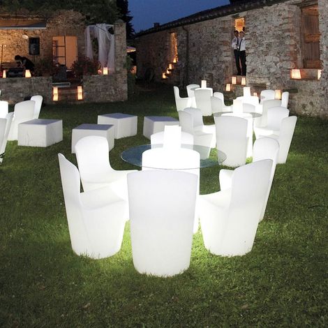 Chaise lumineuse design moderne Slide Zoe Rgb pour cuisine bar restaurant et jardin (1/5)