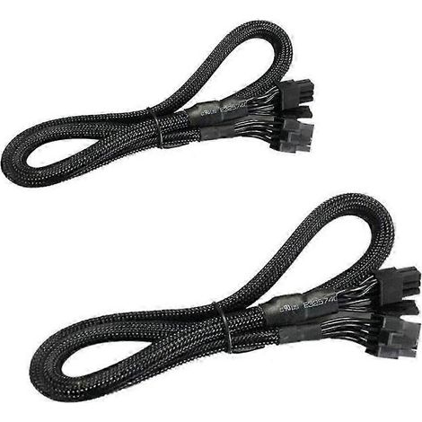 Lot de 2 câbles d'alimentation VGA PCIe 8 broches vers 8 broches (6+2) pour EVGA Supernova 650, 750, 850, 1000, 1600, 2000, G2 et G3 (1/5)