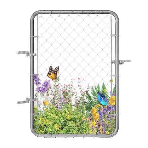 Portillon de Jardin - 81x117 cm Porte de Clôture à Mailles (1/5)