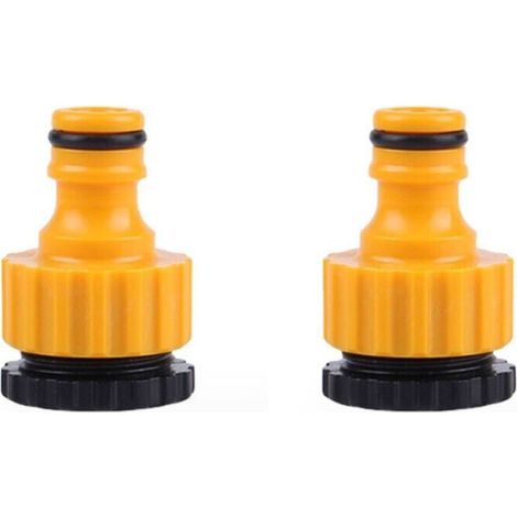 2-en-1 Raccord de robinet-2 Pack, 1/2” et 3/4”Connecteur de robinet de jardin Raccord de robinet, Set de raccord de tuyau pour l'irrigation de jardin (1/5)