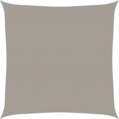 Voile d'ombrage  Voile de parasol 160 g/m² carré gris clair 4,5x4,5 m PEHD