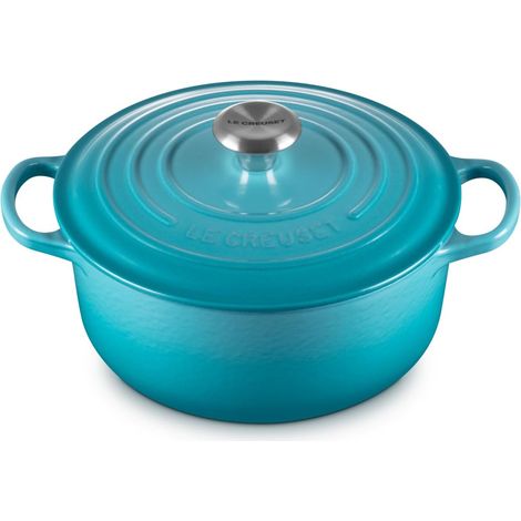 Cocotte ronde en fonte émaillée avec couvercle, 20 cm, 2,4 L, Bleu (1/5)