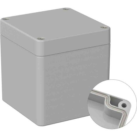 Boîtier à usage général RS PRO en ABS, 80 x 82 x 85mm, Gris IP66 ( Prix pour 1 ) (1/2)